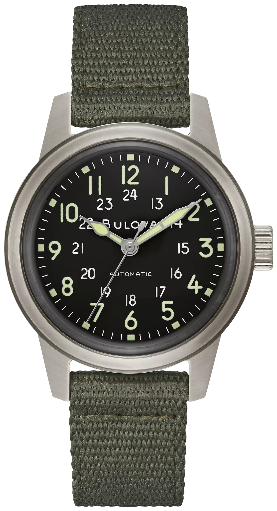 Black Dial Nylon Strap Hack Watch 96A259 | Bulova